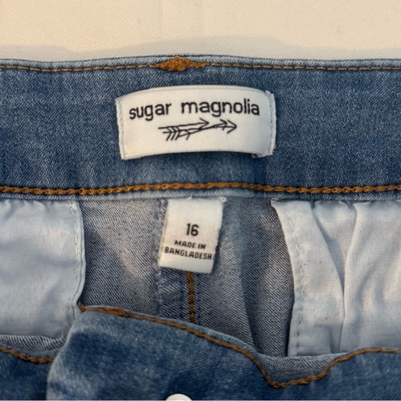 Sugar Magnolia Blue Jean Shorts Versatile Casual Wear - Picture 3 of 6